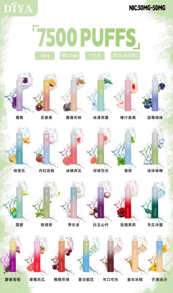 微信图片_20250520213758.jpg 💥叮啞 DIYA 7500口抛棄式❤️CP值超高❤️口感超讚